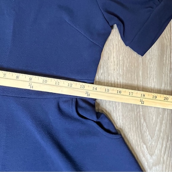 Mokayee Women’s Short Puff Sleeve Semi-Formal Fit & Flare Dress Navy Blue Size M - Picture 4 of 5